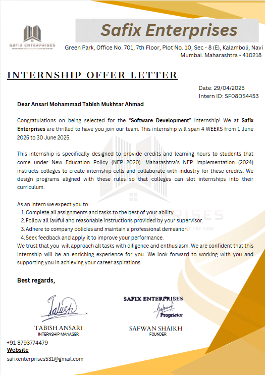 Offer Letter
